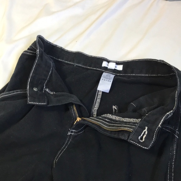 garage black and white stitching carpenter pants !! - Picture 2 of 5